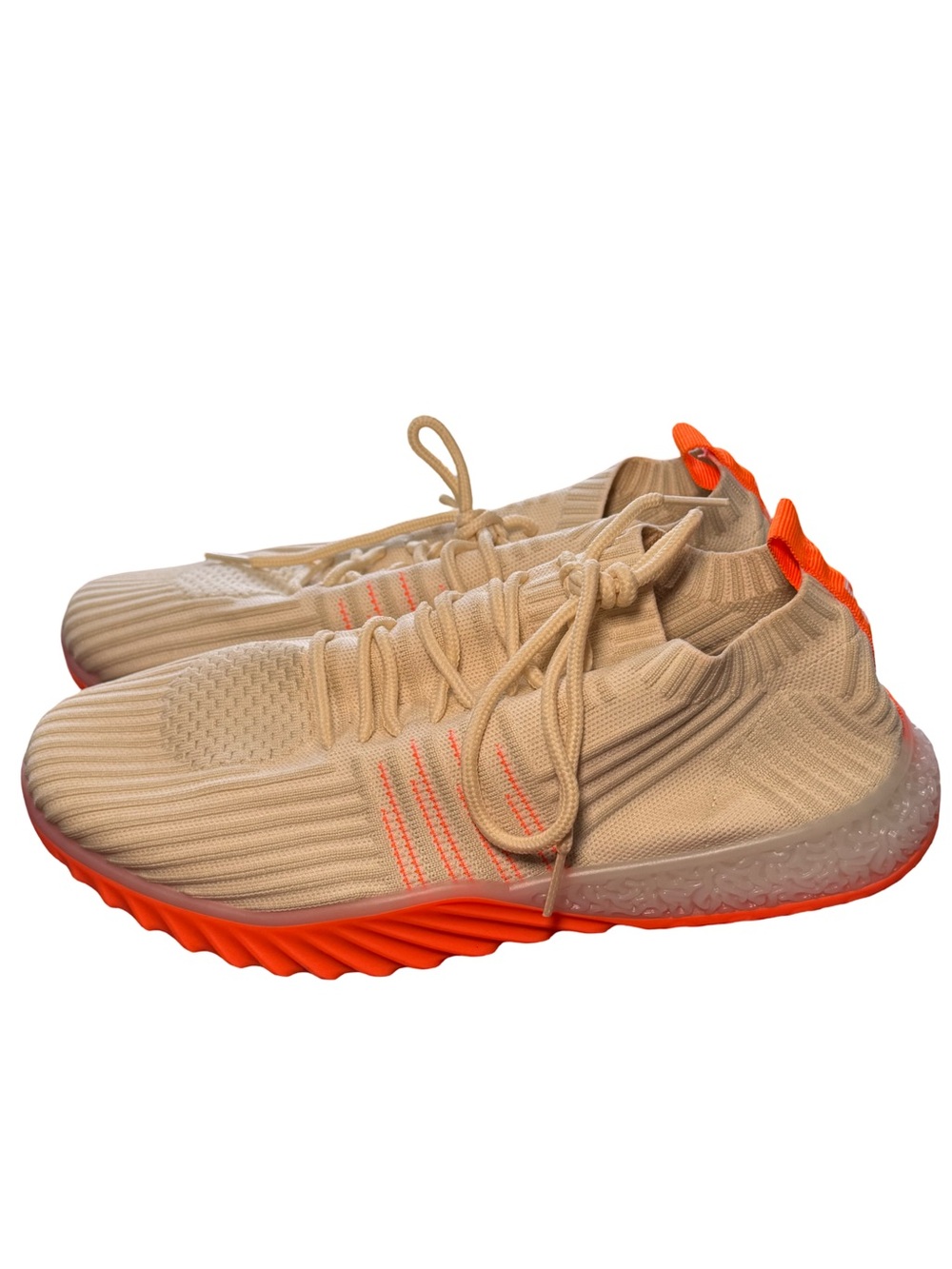 ▫️🧡‎ Danskin Cream Knit Sneakers with Orange Accents 🧡▫️